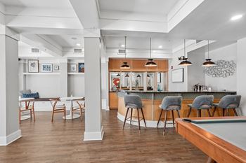 Resident clubhouse with complimentary coffee bar, billiards & foosball
